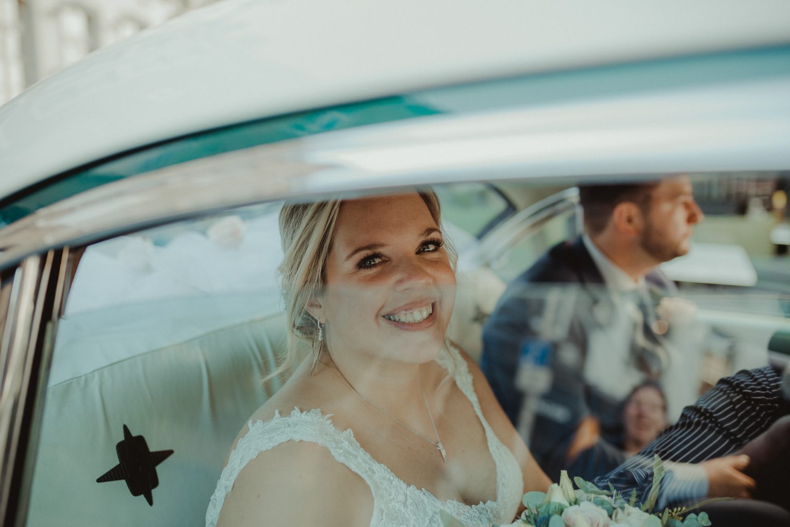 Een portret van een bruid op haar trouwdag